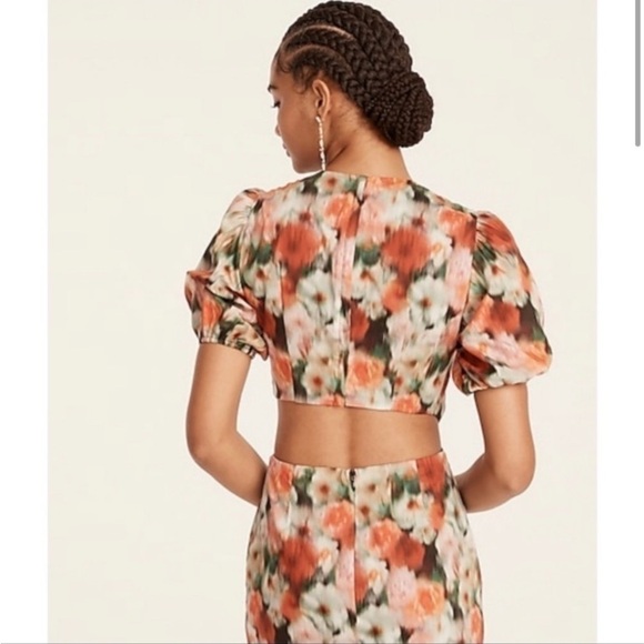 NWT J. Crew x Liberty Women’s 00 Hazy Day Floral Cut Out Liberty Fabric Dress - Picture 5 of 9